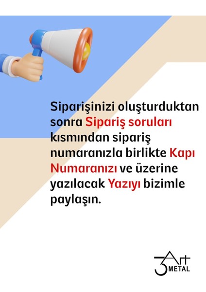 Modern Kapı Numarası Tabelası | Kişiye Özel Şık Tasarım - Dış Mekana Uygun modelleri