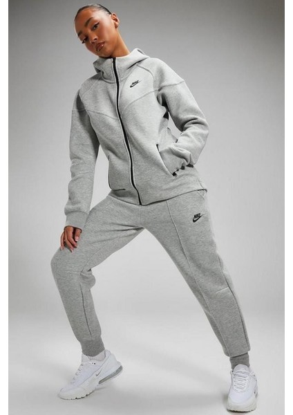 Sportswear Tech Fleece Standart Fit Mid Rise Jogger Gray Kadın Eşofman Altı Gri fırsatları