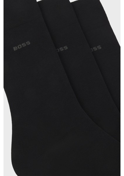 Streç Pamuku Logolu Uzun 3 Pack Çorap Erkek Çorap 50469839 001 fiyatları