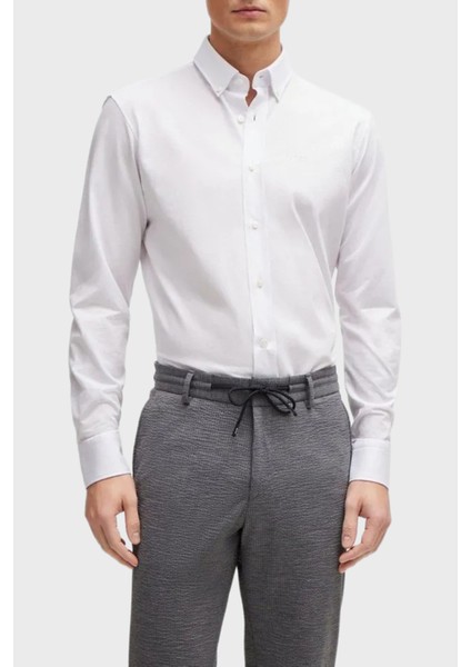 Pamuklu Regular Fit Düğmeli Yaka Casual Gömlek Erkek Gömlek 50469378 100