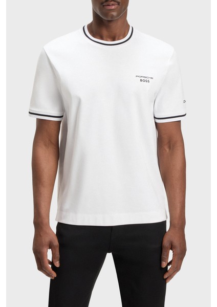 % 100 Pamuk Regular Fit Bisiklet Yaka Logolu T Shirt Erkek T Shirt 50543341 100