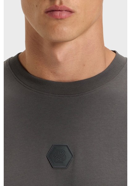 % 100 Pamuk Relaxed Fit Bisiklet Yaka Logolu T Shirt Erkek T Shirt 50544316 027 fırsatları