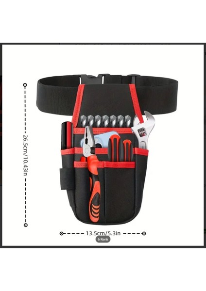 Kırmızı Çok Amaçlı Çanta, Dayanıklı ve Pratik Tesisatçı, Elektrikçi, Bel Çantası indirimleri