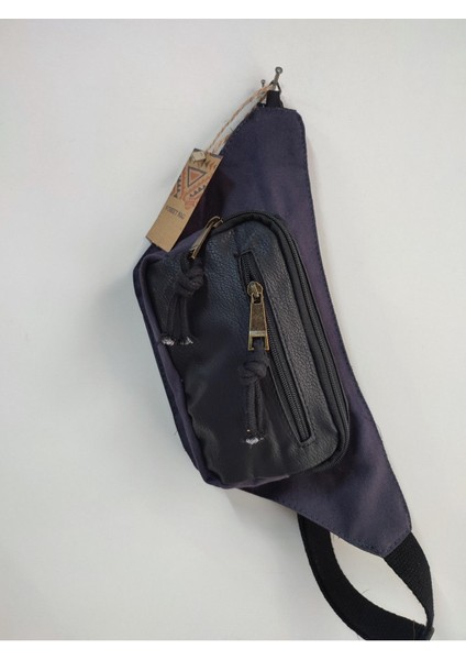 Renkli Derili 3 Gözlü Bel ve Omuz Çantası, Unisex, Şık ve Pratik Tasarım