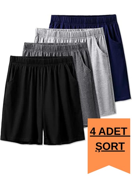 Kadın Casual 4'lü Şort