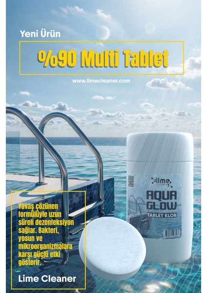 %90 Multi Tablet Klor Havuz Dezenfektanı 1kg fiyatları
