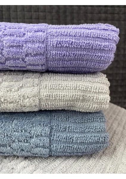 Grid 3’lü El ve Yüz Havlu Seti – 50X90 cm %100 Pamuk, Yumuşak Dokulu, Örgü Desen. fiyatları