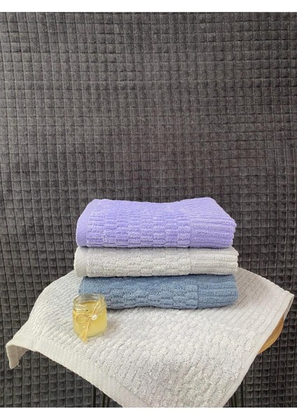 Grid 3’lü El ve Yüz Havlu Seti – 50X90 cm %100 Pamuk, Yumuşak Dokulu, Örgü Desen. indirimleri