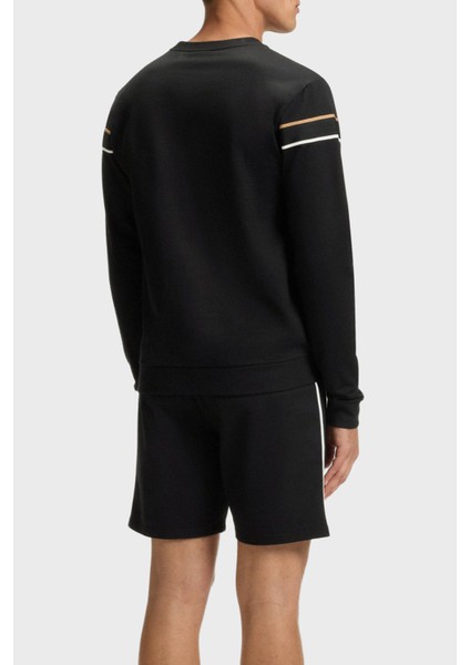 Pamuklu Regular Fit Bisiklet Yaka Şerit Detaylı Logolu Sweat Erkek Sweat 50545589 001 fiyatları