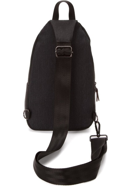 Siyah Kanvas Erkek Çapraz Göğüs ve Omuz Çantası, Çok Fonksiyonlu ve Şık Tasarım indirimleri