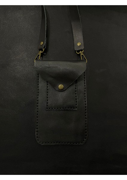 Şık Hakiki Deri Telefon ve Kartlık Çanta, Siyah Renkli, Kullanışlı Tasarım modelleri