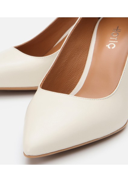 01AYH304140A400 Deri Ekru Kadın Stiletto fırsatları
