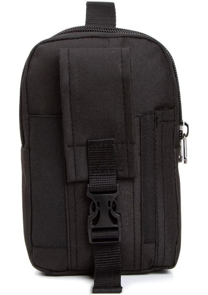 Unisex Siyah Telefon Bölmeli Kemer ve Bel Çantası, Hafif ve Şık Tasarım