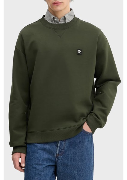 Streç Pamuklu Relaxed Fit Yırtmaçlı Yuvarlak Yaka Sweat Erkek Sweat 50542593 309