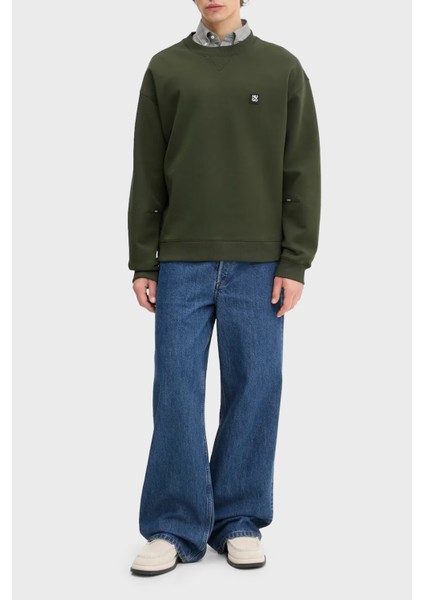 Streç Pamuklu Relaxed Fit Yırtmaçlı Yuvarlak Yaka Sweat Erkek Sweat 50542593 309 fiyatları