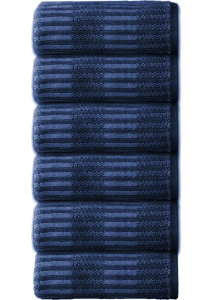 Striscai 50X90 cm El-Yüz Havlusu 6'lı Lacivert