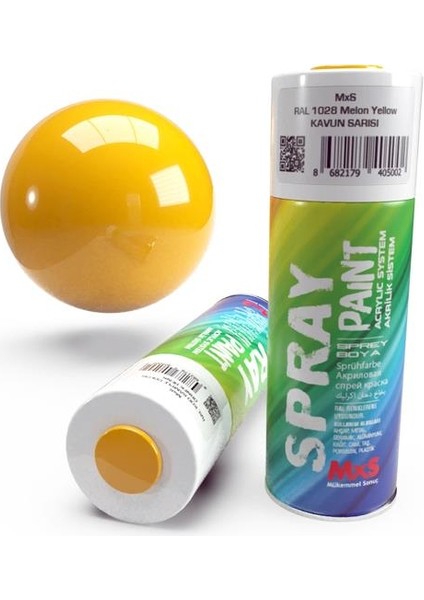 Mxs Akrilik Sprey Boya Ral 1028 Kavun Sarı