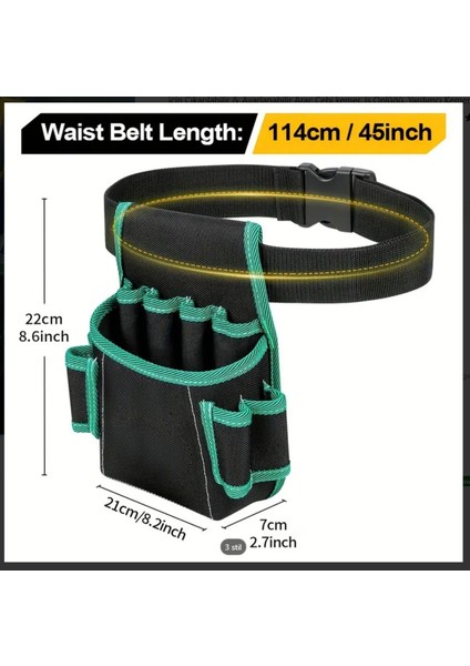Yeşil Çok Gözlü Bel Çantası, Kullanışlı ve Dayanıklı, Tesisatçı ve Elektrikçi Için fiyatları