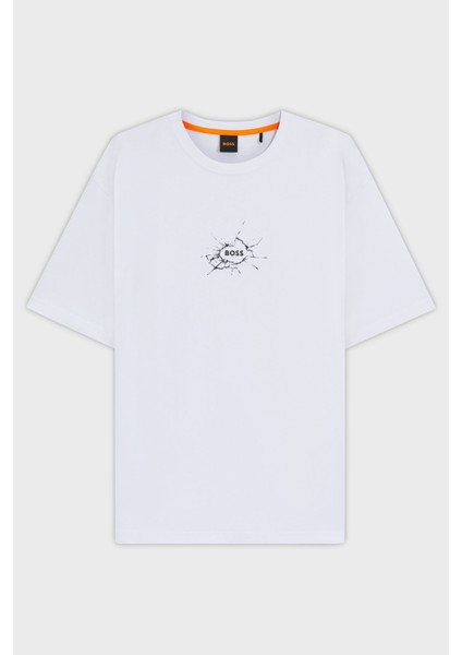 % 100 Pamuk Relaxed Fit Bisiklet Yaka Logolu T Shirt Erkek T Shirt 50546370 100 indirimleri