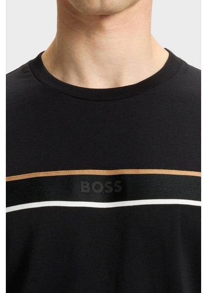 % 100 Pamuk Regular Fit Bisiklet Yaka Logolu Jarse T Shirt Erkek T Shirt 50545852 001 fırsatları