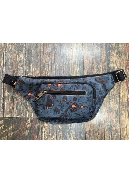 Lacivert Etnik Bohem Günlük Bel Çantası, Şık ve Kullanışlı Seyahat Aksesuarı