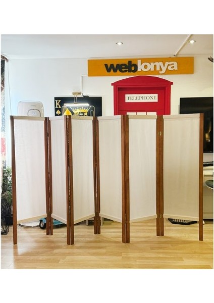 Ahşap Paravan Seperatör 6 Kanatlı Ara Bölme Dekoratif 5396 fiyatları