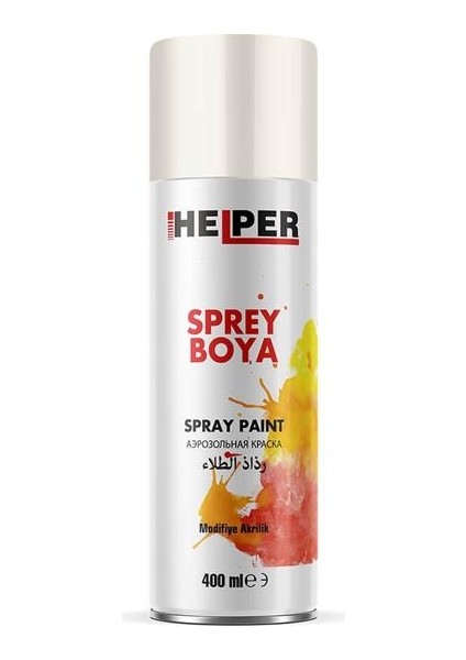 Helper Akrilik Sprey Boya Ral 9010 Parlak Beyaz 400 ml