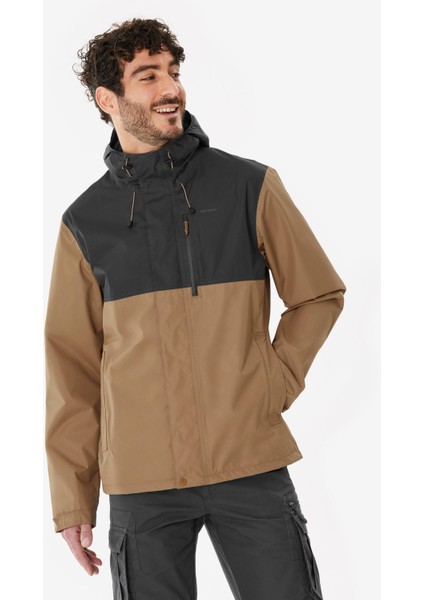 Quechua Erkek Outdoor Yağmurluk - Bej / Mavi - NH500 Imper