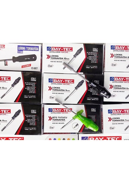 Bay-Tec 9 mm Lokma Uç Tornavida modelleri