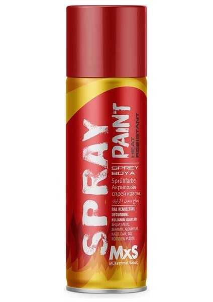 Mxs Isıya Dayanıklı Sprey Boya Kırmızı Renk 400ML fiyatları