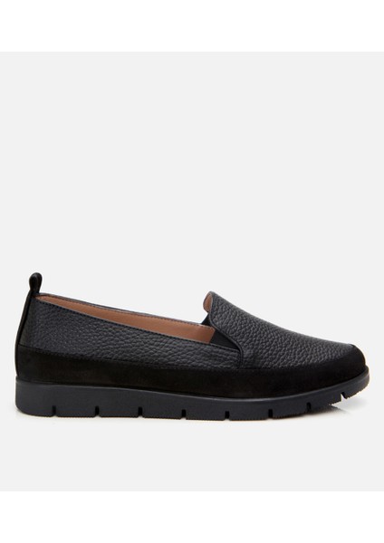 01AYH306710A100 Deri Siyah Kadın Loafer