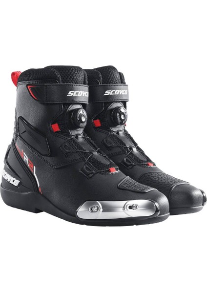 Motosiklet Racing Bot Atop Bağcık Sistemi Deri Italyan Tasarım Çelik Koruma Touring Motor Botu