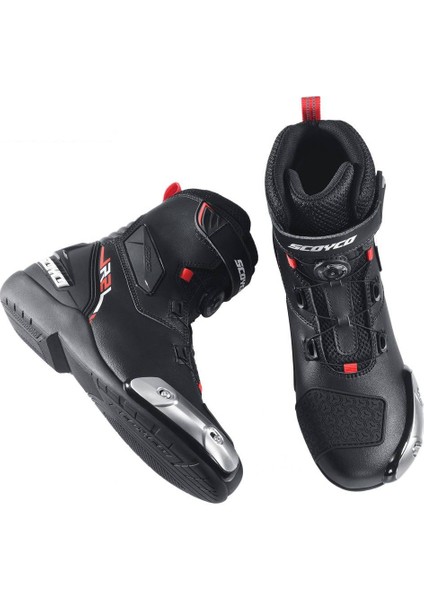 Motosiklet Racing Bot Atop Bağcık Sistemi Deri Italyan Tasarım Çelik Koruma Touring Motor Botu fiyatları