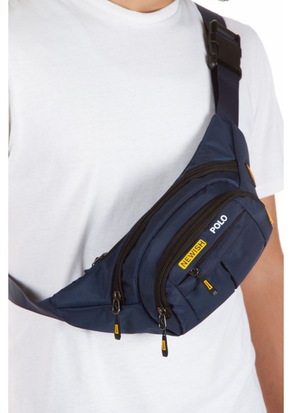 Su Geçirmez Unisex Bel ve Omuz Çanta, USB ve Kulaklık Girişli, Lacivert fiyatları
