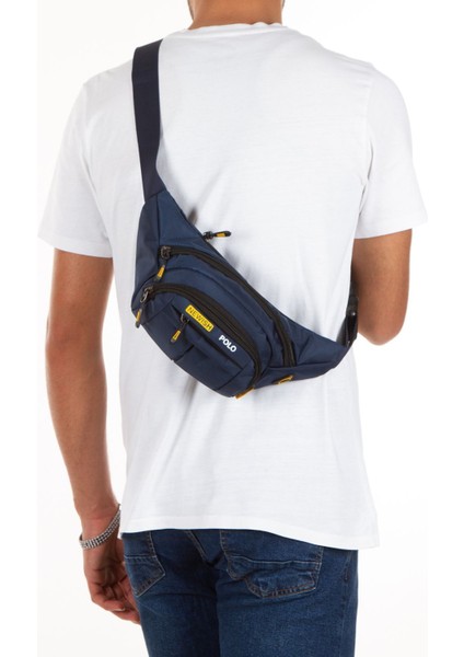 Su Geçirmez Unisex Bel ve Omuz Çanta, USB ve Kulaklık Girişli, Lacivert modelleri