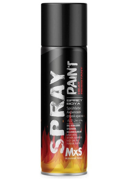 Mxs Isıya Dayanıklı Sprey Boya Siyah Renk 400ML fiyatları