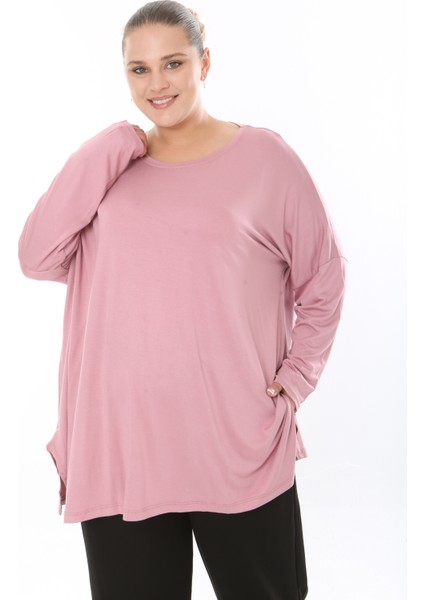 Kadın Likralı Viskon Büyük Beden Tunik ( Göğüs Ölçüsü 150CM) fırsatları