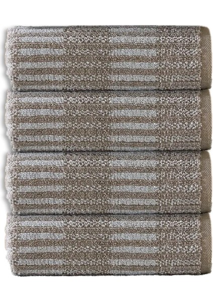 Striscai 50X90 cm El-Yüz Havlusu 4'lü Bej