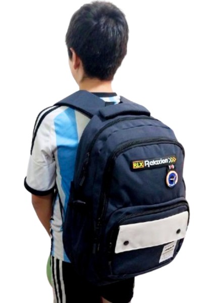 5 Bölmeli Keten Okul Çantası Su Geçirmez Full Astarlı Siyah modelleri