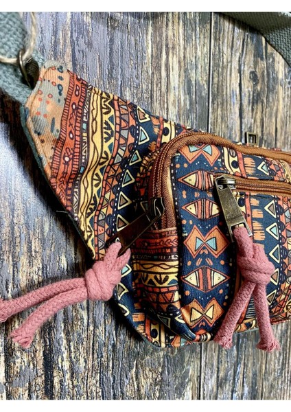 Renkli Bohem Desenli Günlük Seyahat Omuz ve Bel Çantası fiyatları