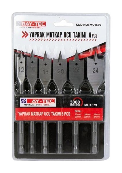 Bay-Tec Yaprak Ucu Seti 6'lı MU1579