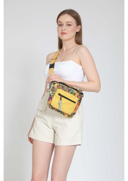 Etnik Bohem Bel Çantası, Günlük ve Seyahat Için Geniş Hacimli, Sarı Renk fiyatları