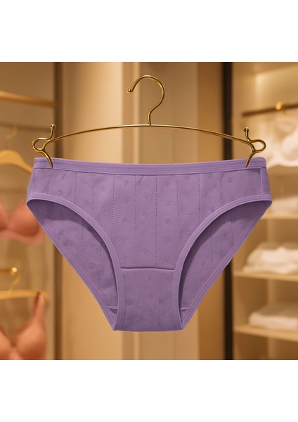 Jakarlı Bikini Külot 6 Adet Karışık Renk Büyük Kalıp