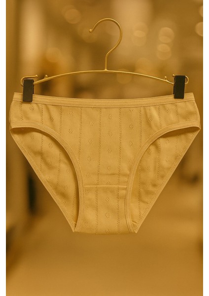 Jakarlı Bikini Külot 6 Adet Karışık Renk Büyük Kalıp