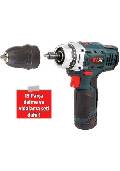 Kl Pro KLNM1020 10.8V Şarjlı Darbesiz Vidalama