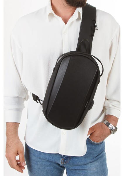 Siyah Vegan Deri Çapraz Askılı Omuz ve Bel Çantası, Şık ve Kullanışlı Seçenek modelleri