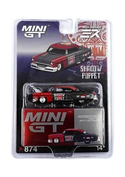 Lincoln Capri Hot Rod 1954 "shadow Puppet" Mını Gt x Mızu Diecast