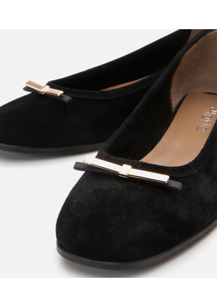 01AYH308850A100 KADIN Süet Deri Siyah Babet modelleri