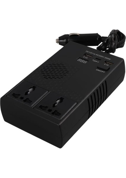 Olesson 1664 Dc 12-24V 200W Oto Araç Power Inverter 1x Çakmak Girişi - 1x Type-C - 2x USB - 2x 220V Üniversal Priz fiyatları