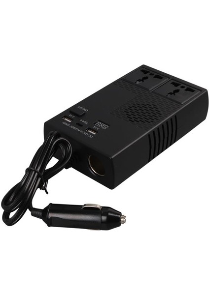 Olesson 1664 Dc 12-24V 200W Oto Araç Power Inverter 1x Çakmak Girişi - 1x Type-C - 2x USB - 2x 220V Üniversal Priz modelleri